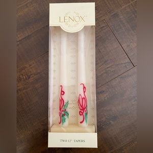 Lenox 12” Tapered Handmade Beeswax Candles